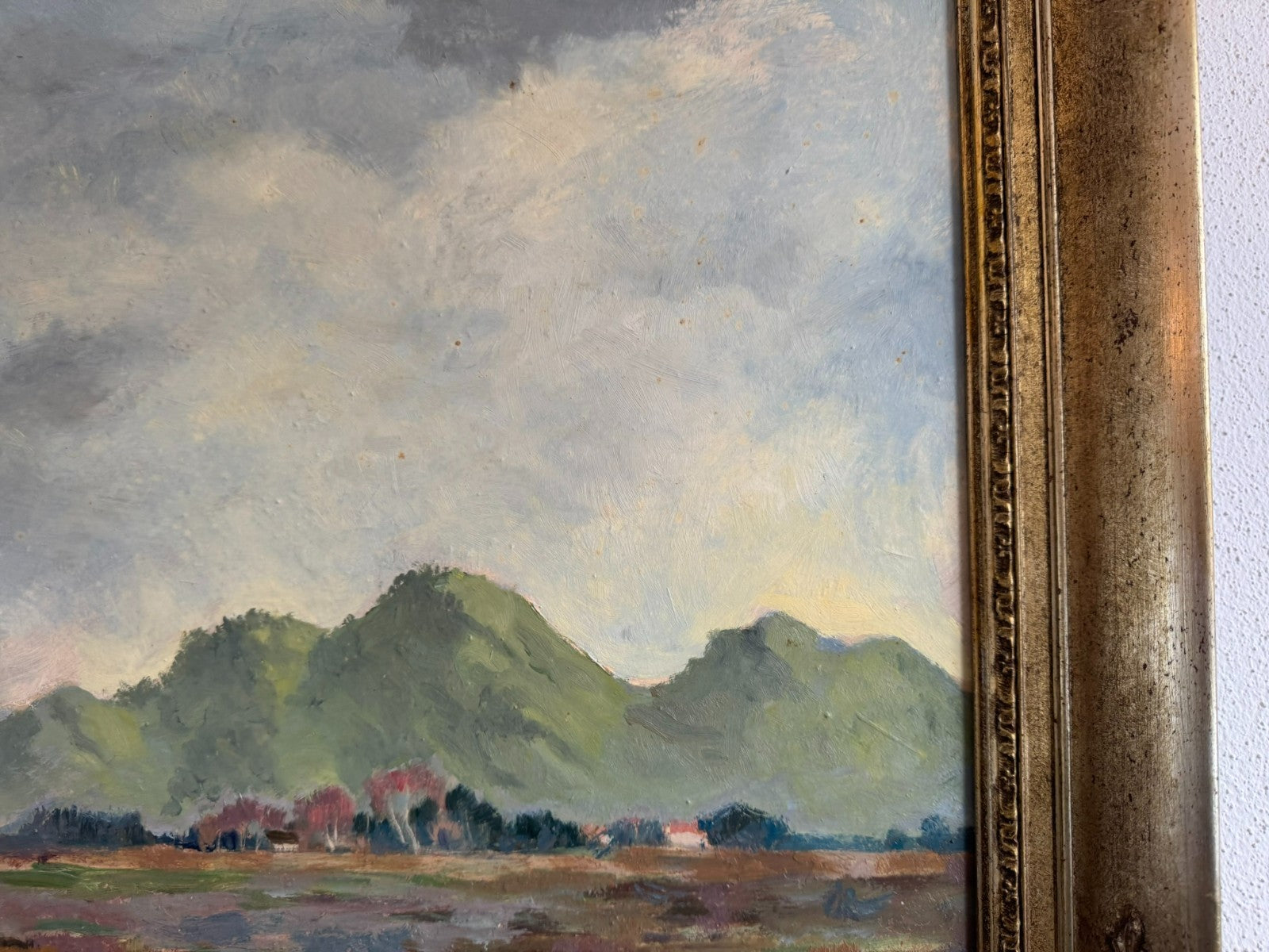 Ölgemälde Landschaft vor Gebirge signiert Bühlmeyer