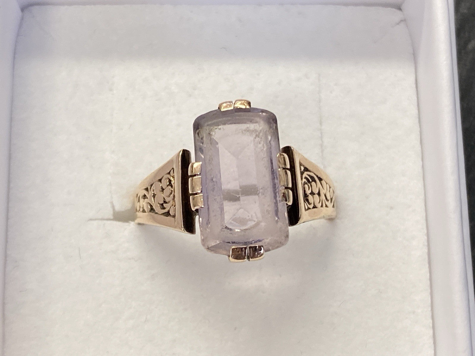 Ring Bergkristall Filigranes Dekor Quarz Grösse 60, Wohl Silber vergoldet