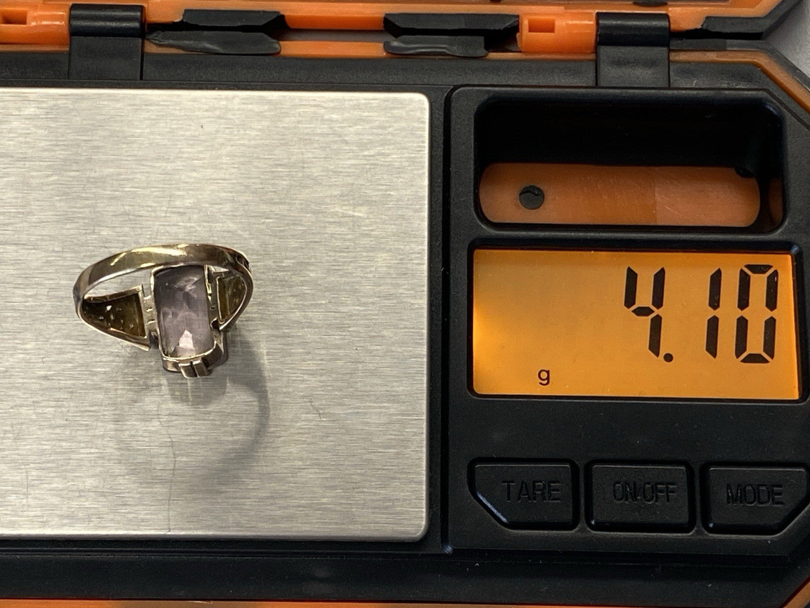 Ring Bergkristall Filigranes Dekor Quarz Grösse 60, Wohl Silber vergoldet