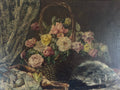 ANTIKES ÖLGEMÄLDE VON 1896 BLUMEN STILLLEBEN SIGNIERT ELISE FRANK MÜNCHEN