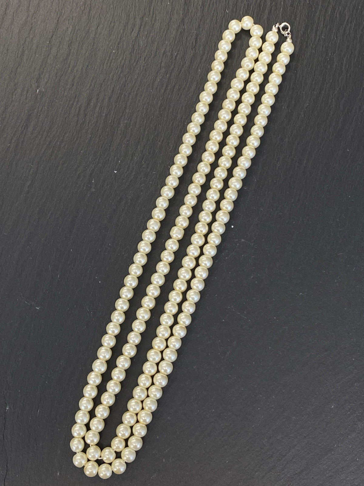 Halskette Perlenkette Kette Perle Perlen Kunstperlen 0,8cm