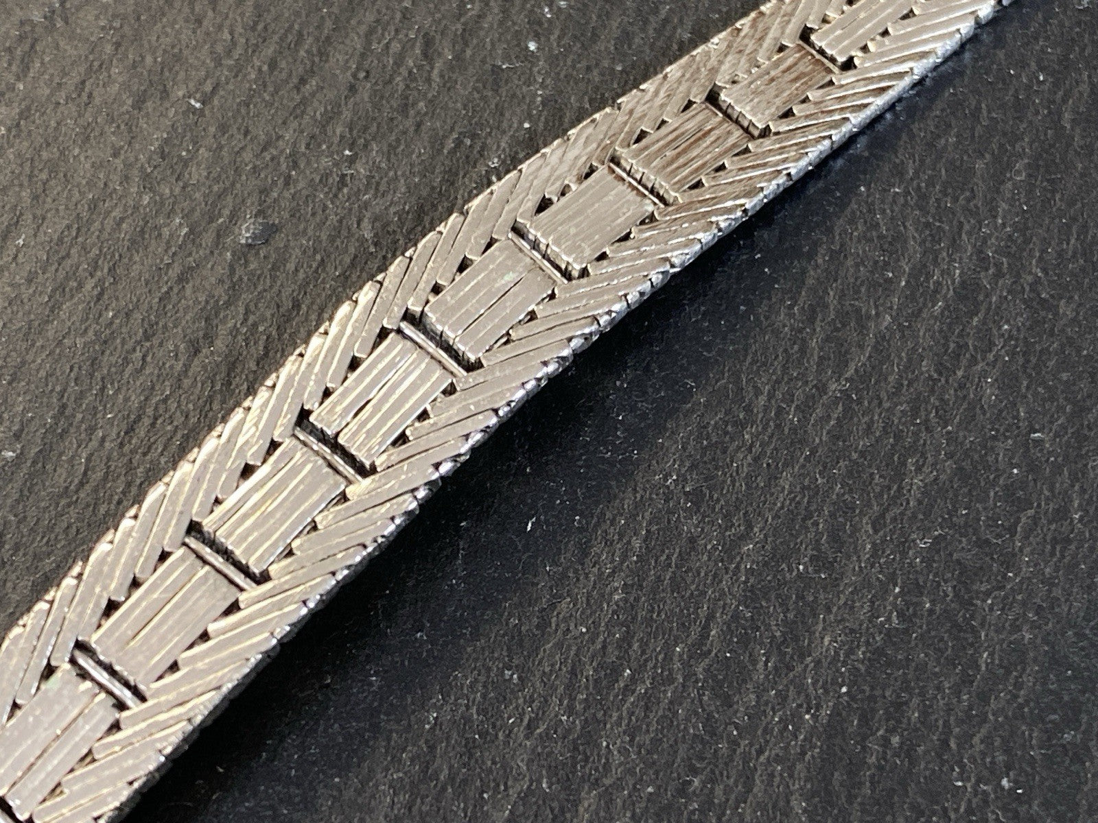Armband Platt 835 Silber Saphir Saphire Rosenschliff 0,34CT