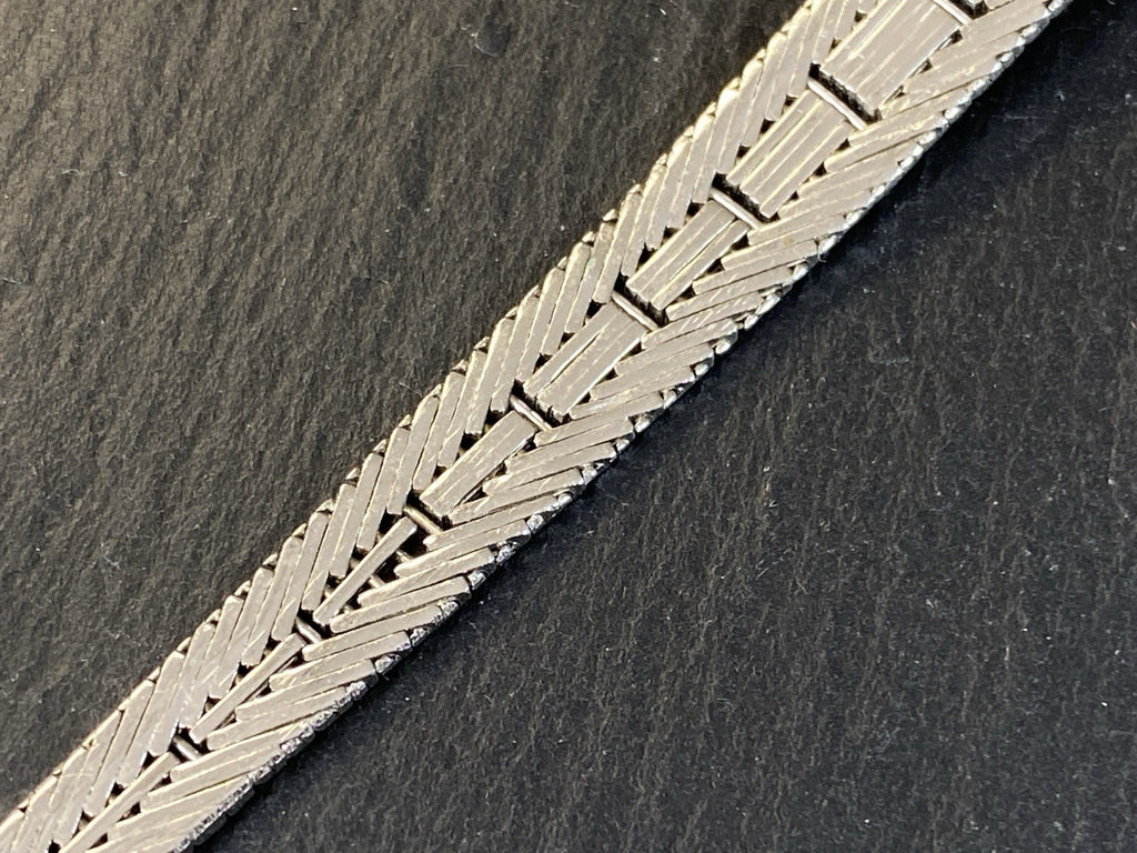 Armband Platt 835 Silber Saphir Saphire Rosenschliff 0,34CT