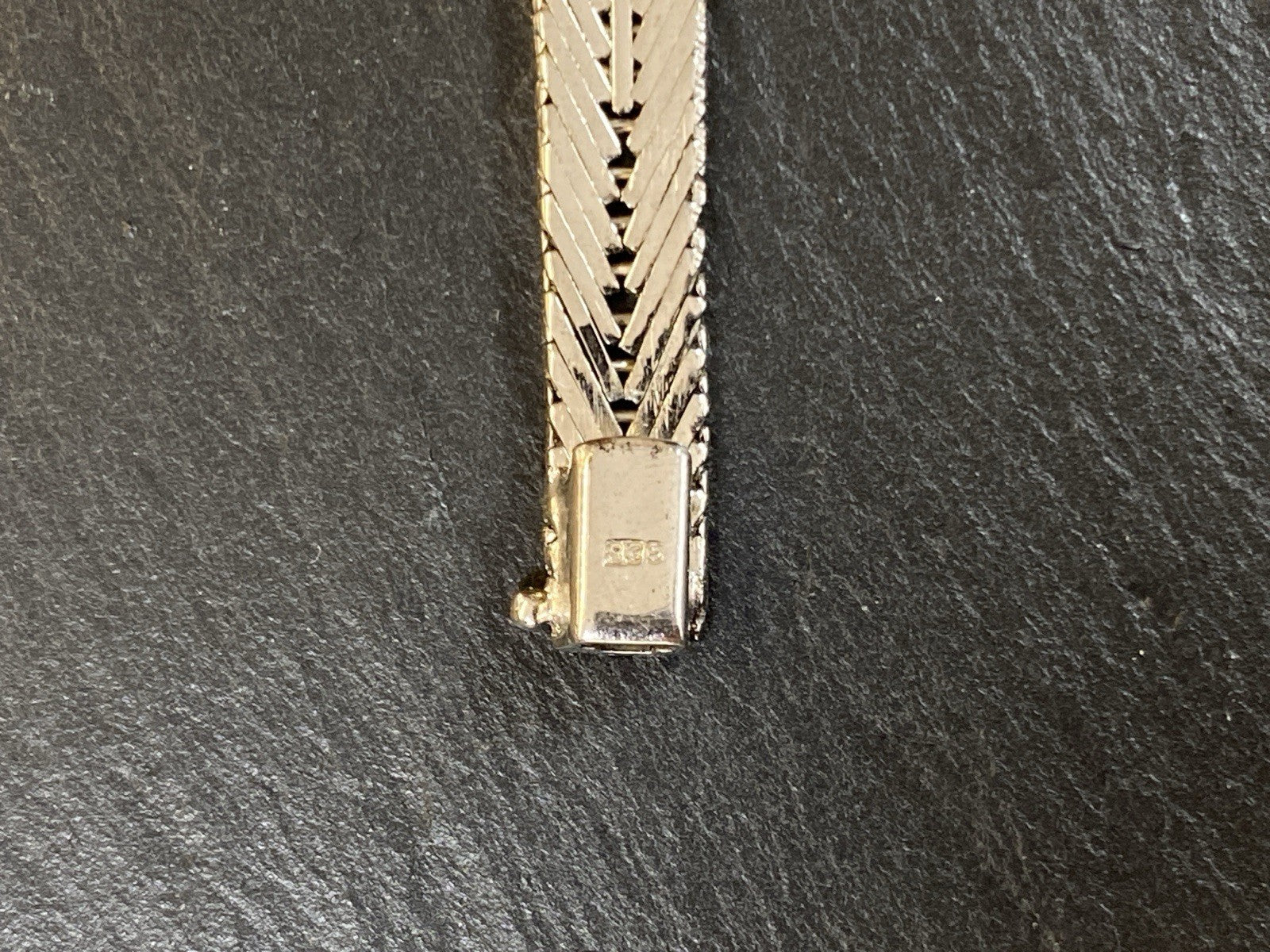 Armband Platt 835 Silber Saphir Saphire Rosenschliff 0,34CT