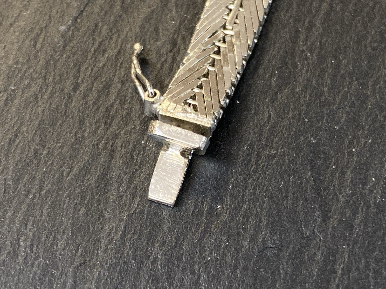 Armband Platt 835 Silber Saphir Saphire Rosenschliff 0,34CT