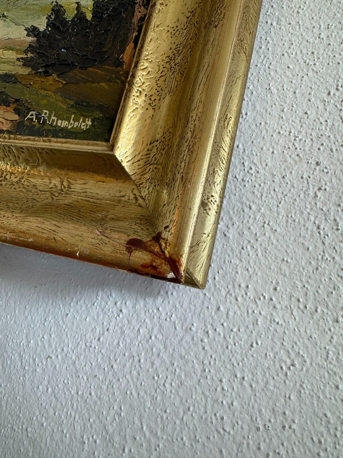 Ölgemälde Landschaft signiert A. Rheinboldt