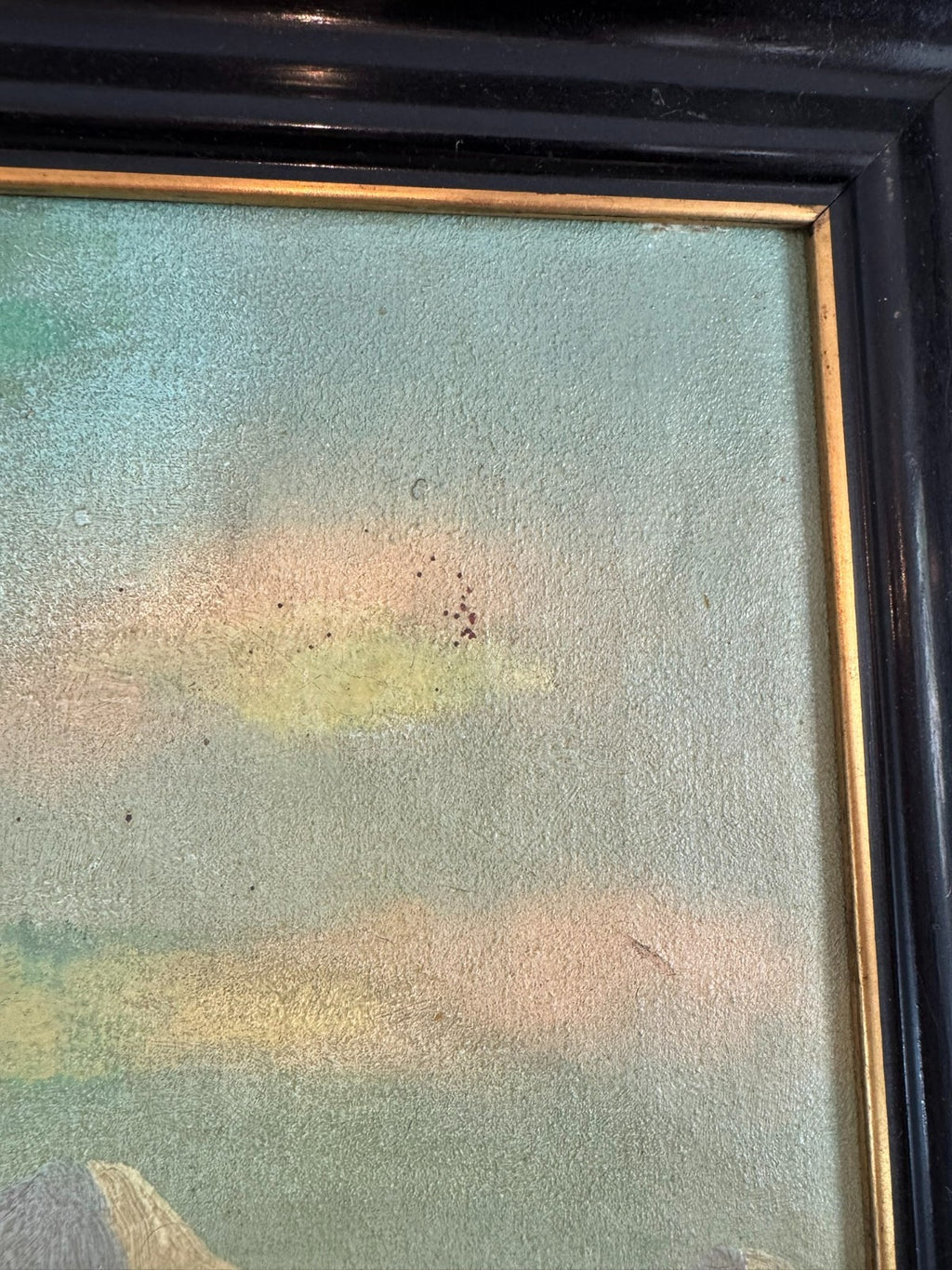 Antikes Ölgemälde von 1937 Winter Landschaft signiert Wilhelm Bürli