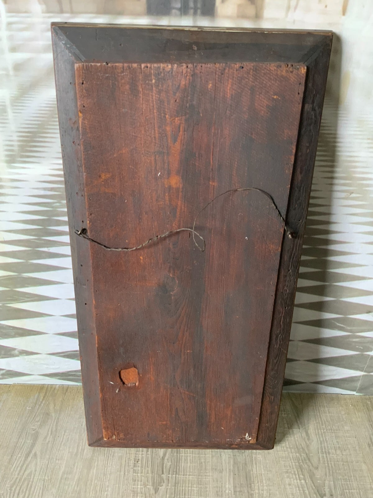 Antiker Empire Spiegel 19 tes Jhdt Mahagoni furniert
