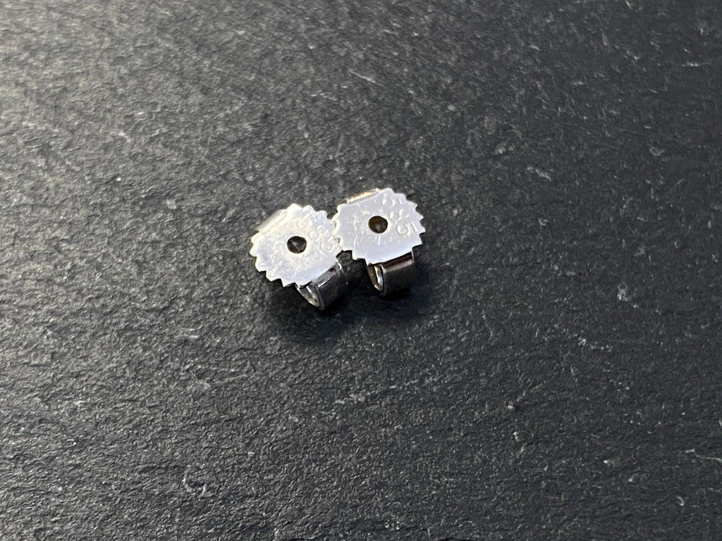 Paar Ohrstecker aus Weissgold Gold 14K 585 mit Perle Perlenohrringe Ohrringe