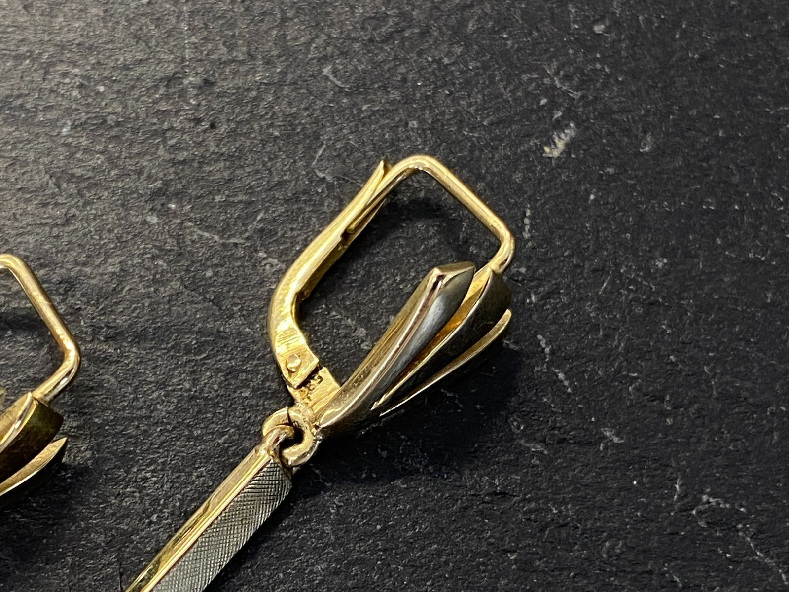Paar Ohrringe aus Weissgold Gold 14K 585 7,39g mit Perle Perlenohrringe