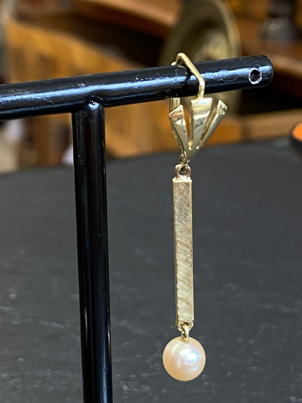 Paar Ohrringe aus Weissgold Gold 14K 585 7,39g mit Perle Perlenohrringe
