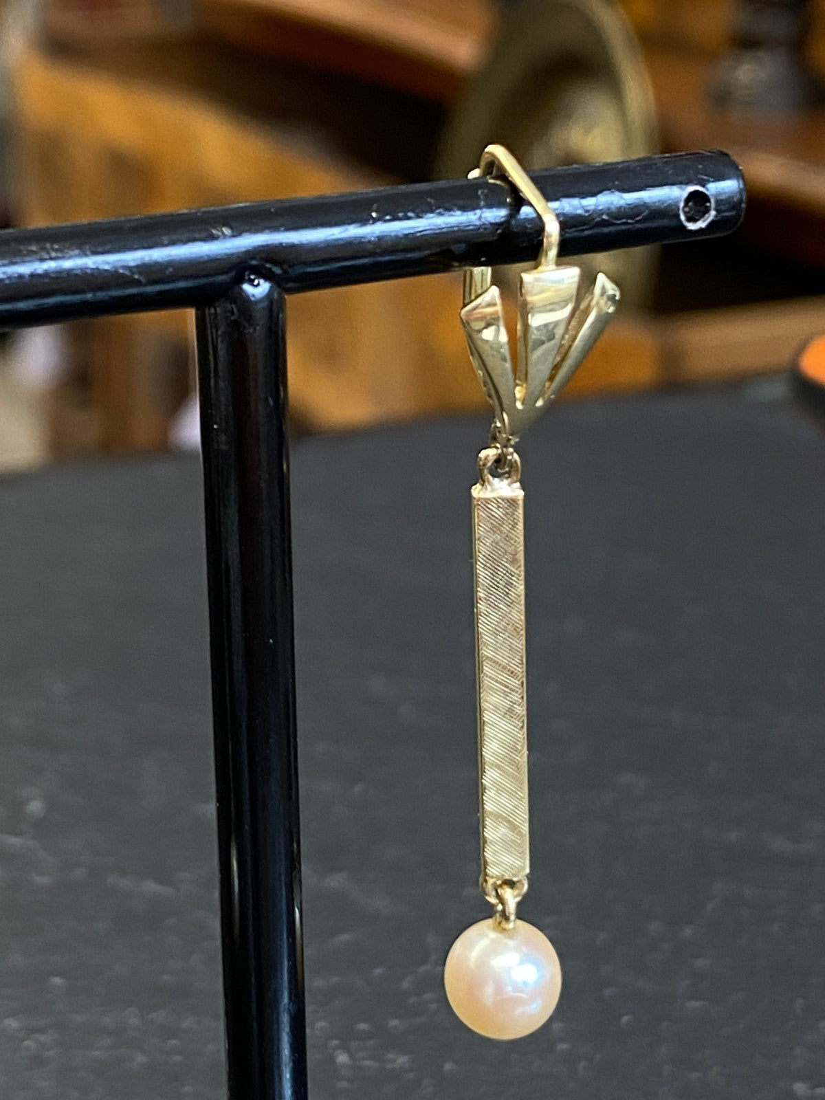 Paar Ohrringe aus Weissgold Gold 14K 585 7,39g mit Perle Perlenohrringe