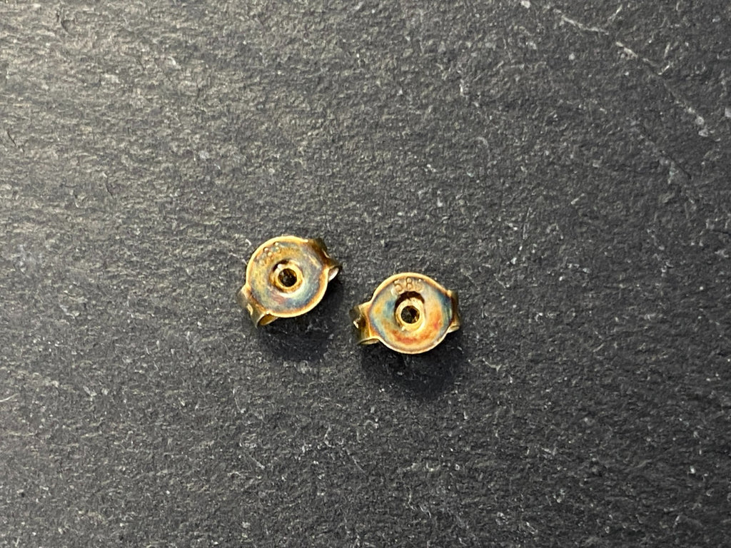Paar Ohrringe aus Gelbgold Gold 14K 585 5,73g mit Perle und Diamanten