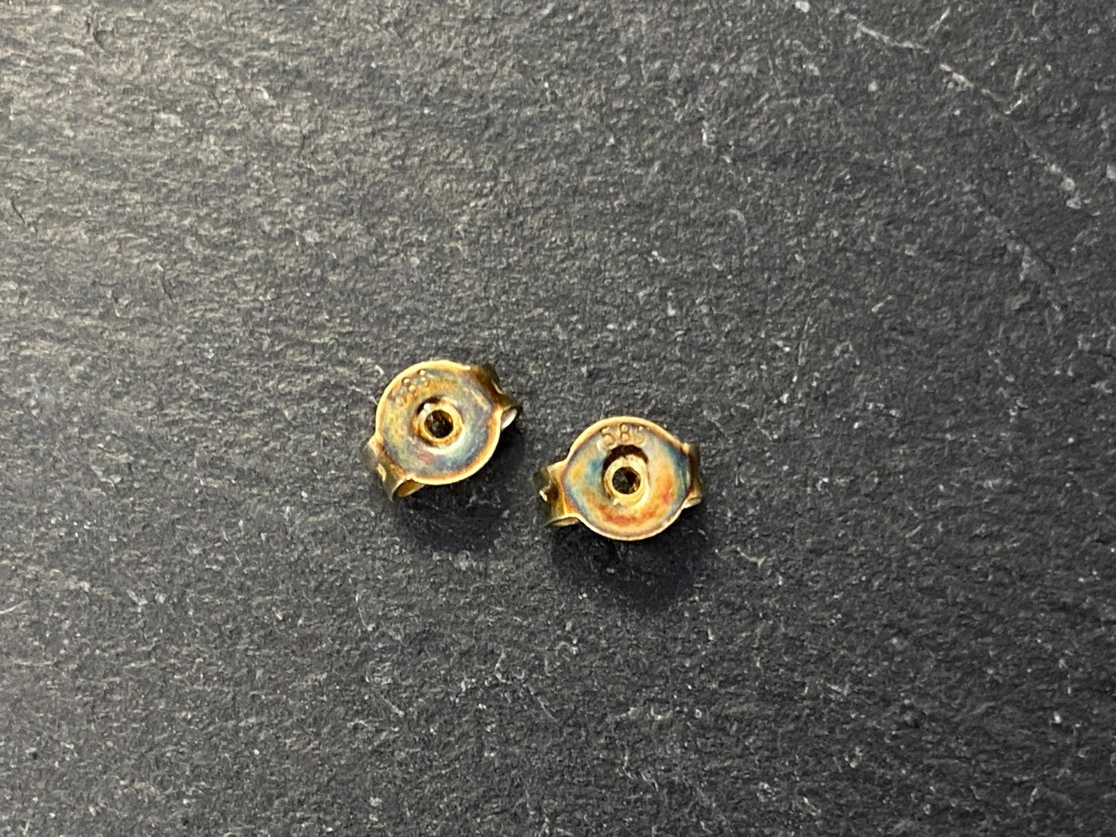 Paar Ohrringe aus Gelbgold Gold 14K 585 5,73g mit Perle und Diamanten