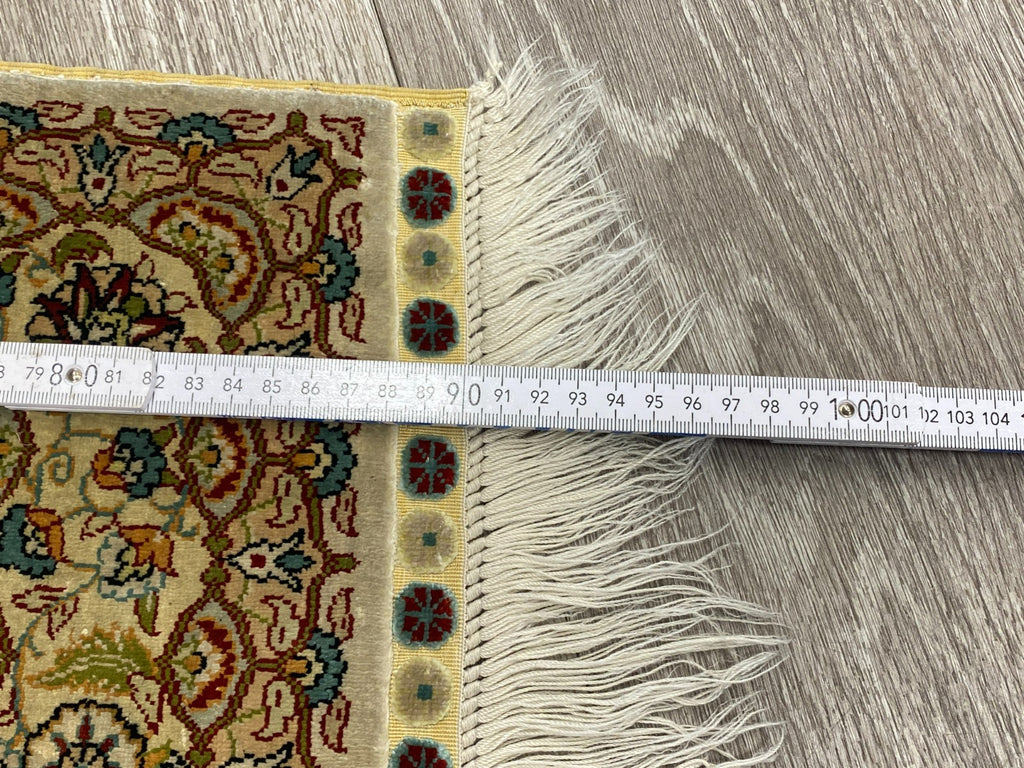 Figürlicher Hereke Teppich Seideteppich Seide 1.000.000 Knoten 124x95cm