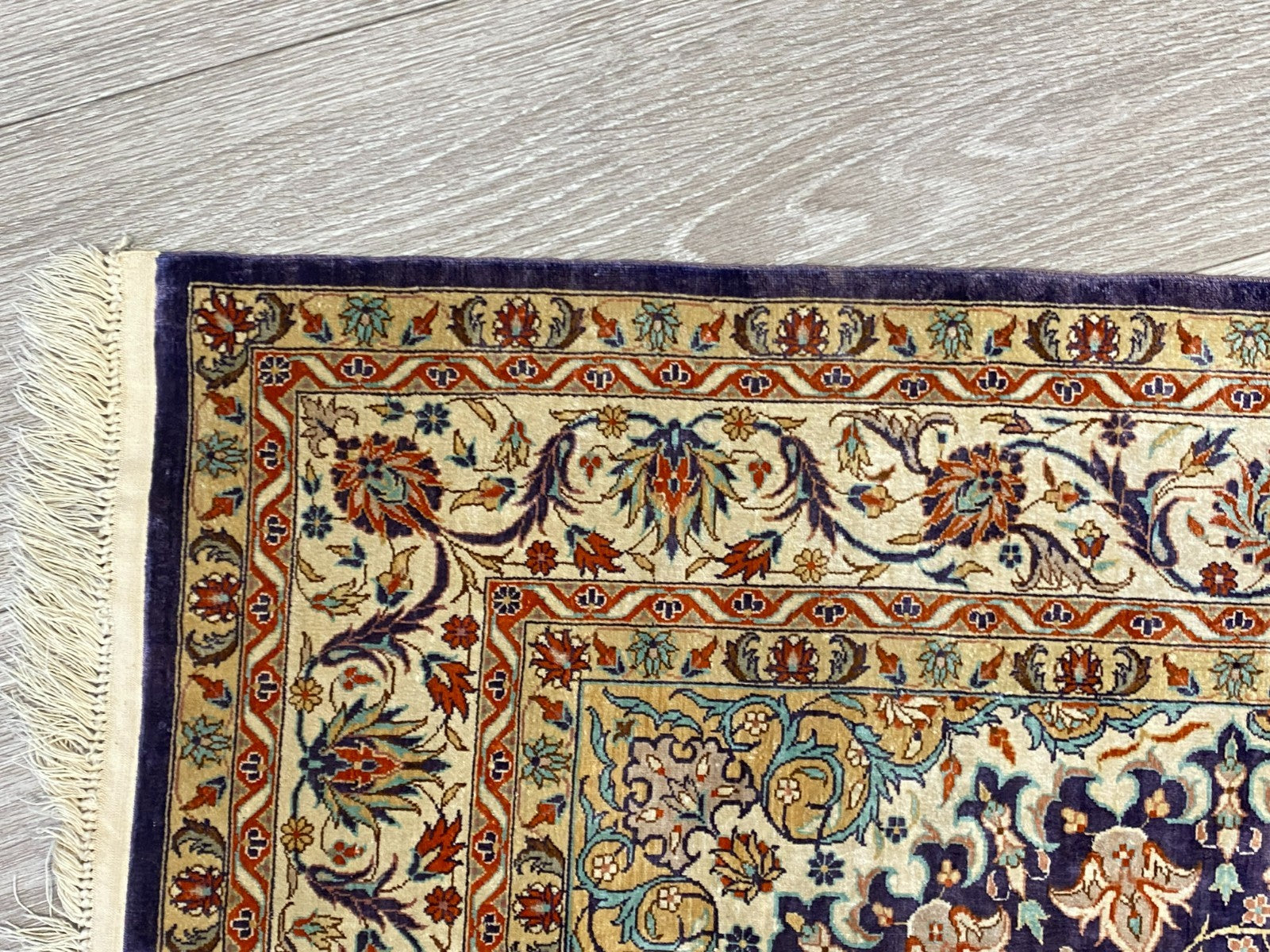 Isfahan Teppich Seideteppich Seide 1.000.000 Knoten 163x93cm Orientteppich
