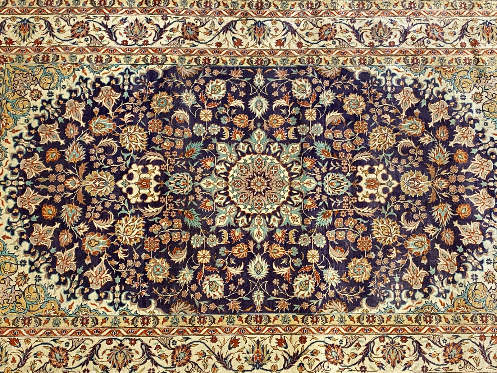 Isfahan Teppich Seideteppich Seide 1.000.000 Knoten 163x93cm Orientteppich