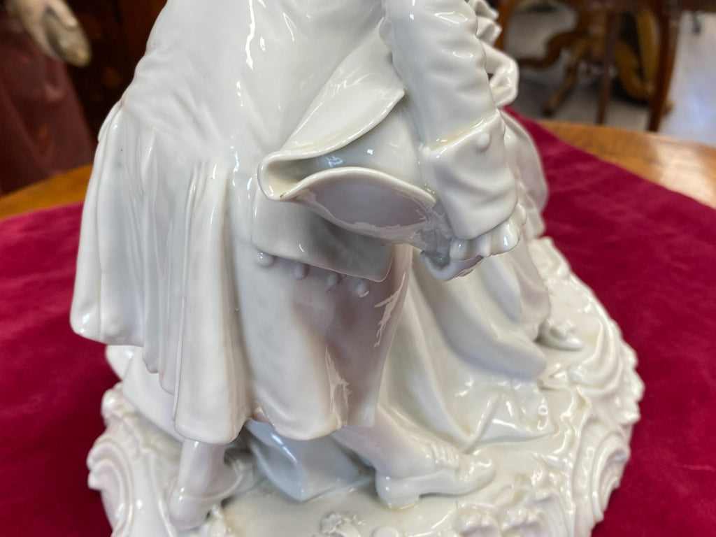 Sehr grosse antike Porzellan Figur Galantes Paar um 1900 Personen