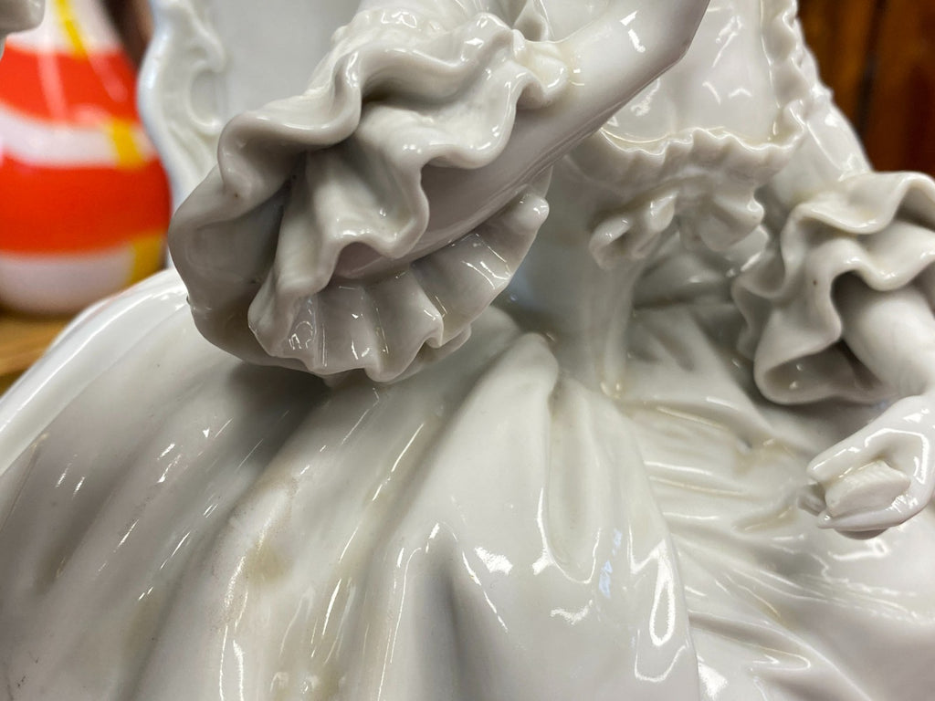Sehr grosse antike Porzellan Figur Galantes Paar um 1900 Personen