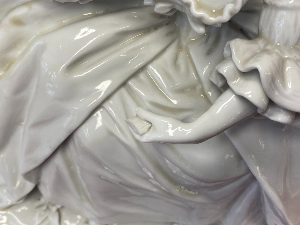 Sehr grosse antike Porzellan Figur Galantes Paar um 1900 Personen
