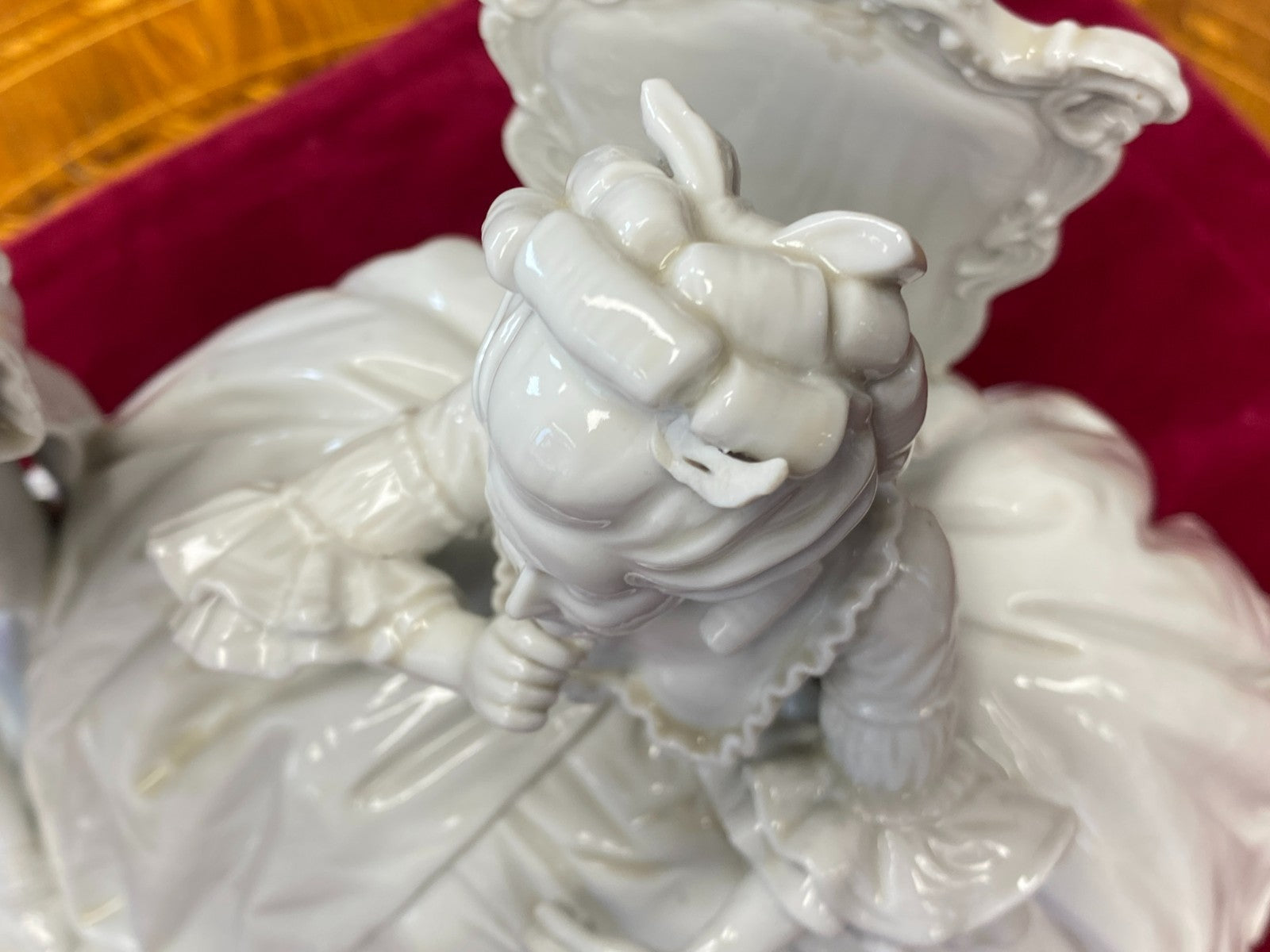 Sehr grosse antike Porzellan Figur Galantes Paar um 1900 Personen