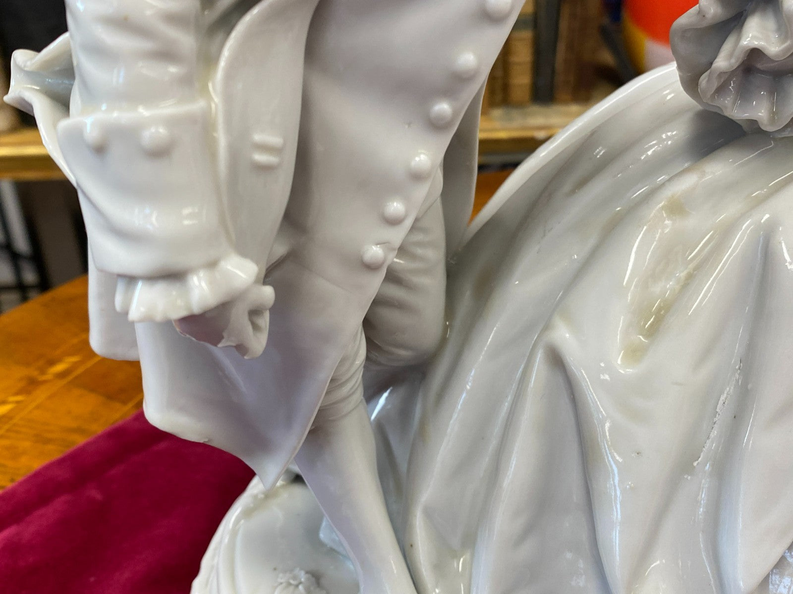 Sehr grosse antike Porzellan Figur Galantes Paar um 1900 Personen