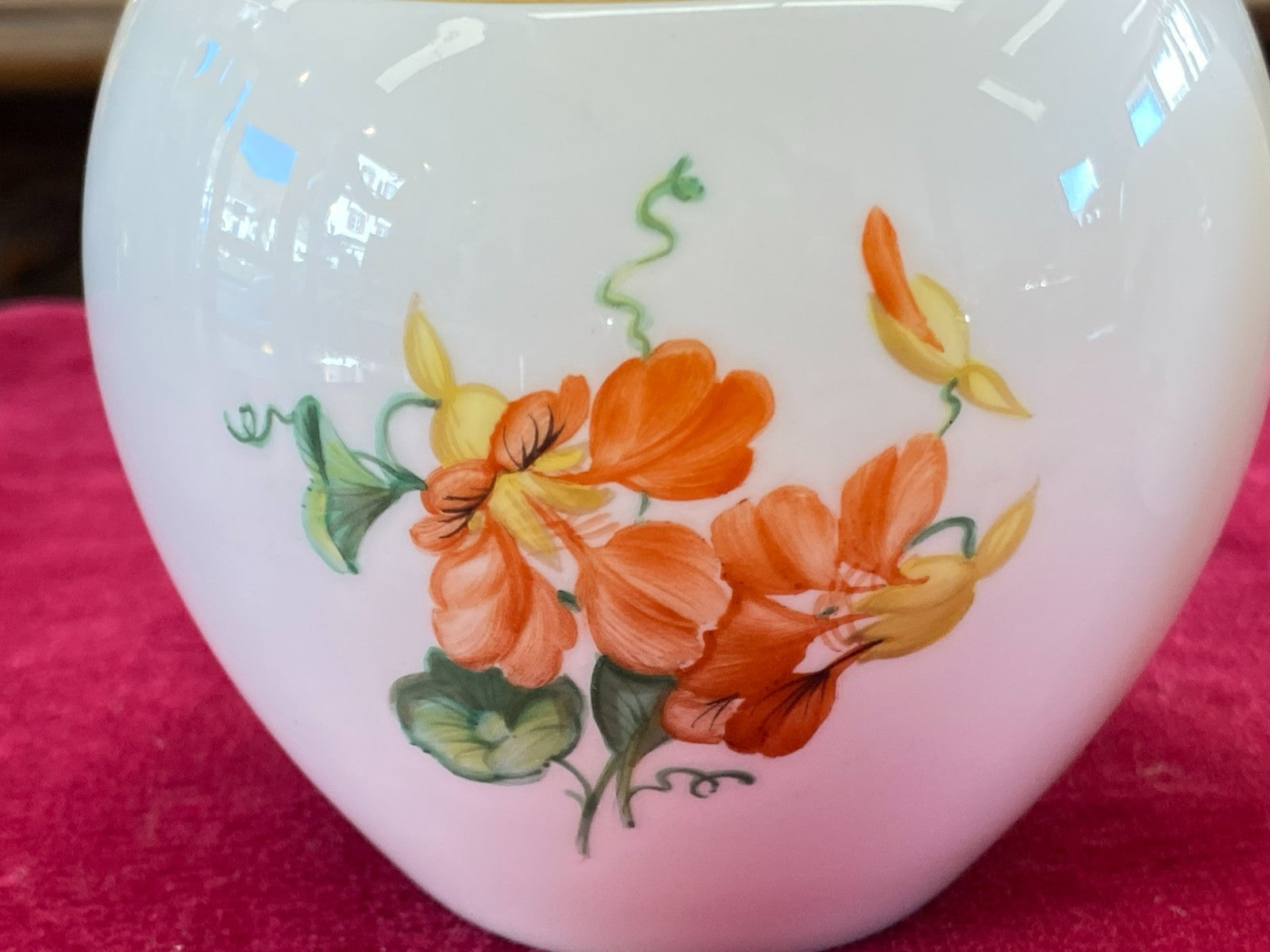 Paar Cachepots Porzellan Kpm Schalen Blumen handbemalt