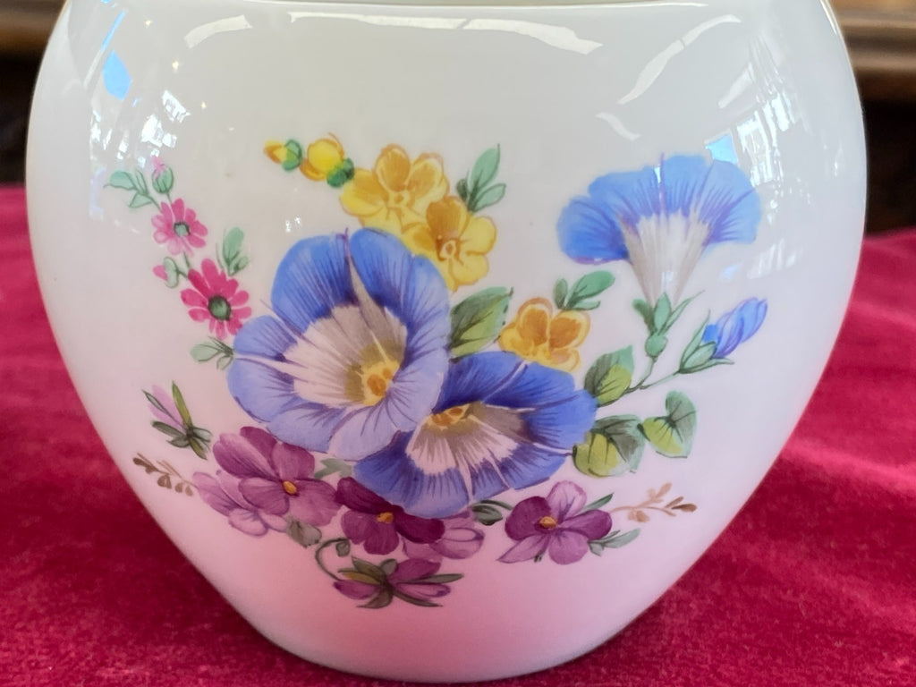 Paar Cachepots Porzellan Kpm Schalen Blumen handbemalt