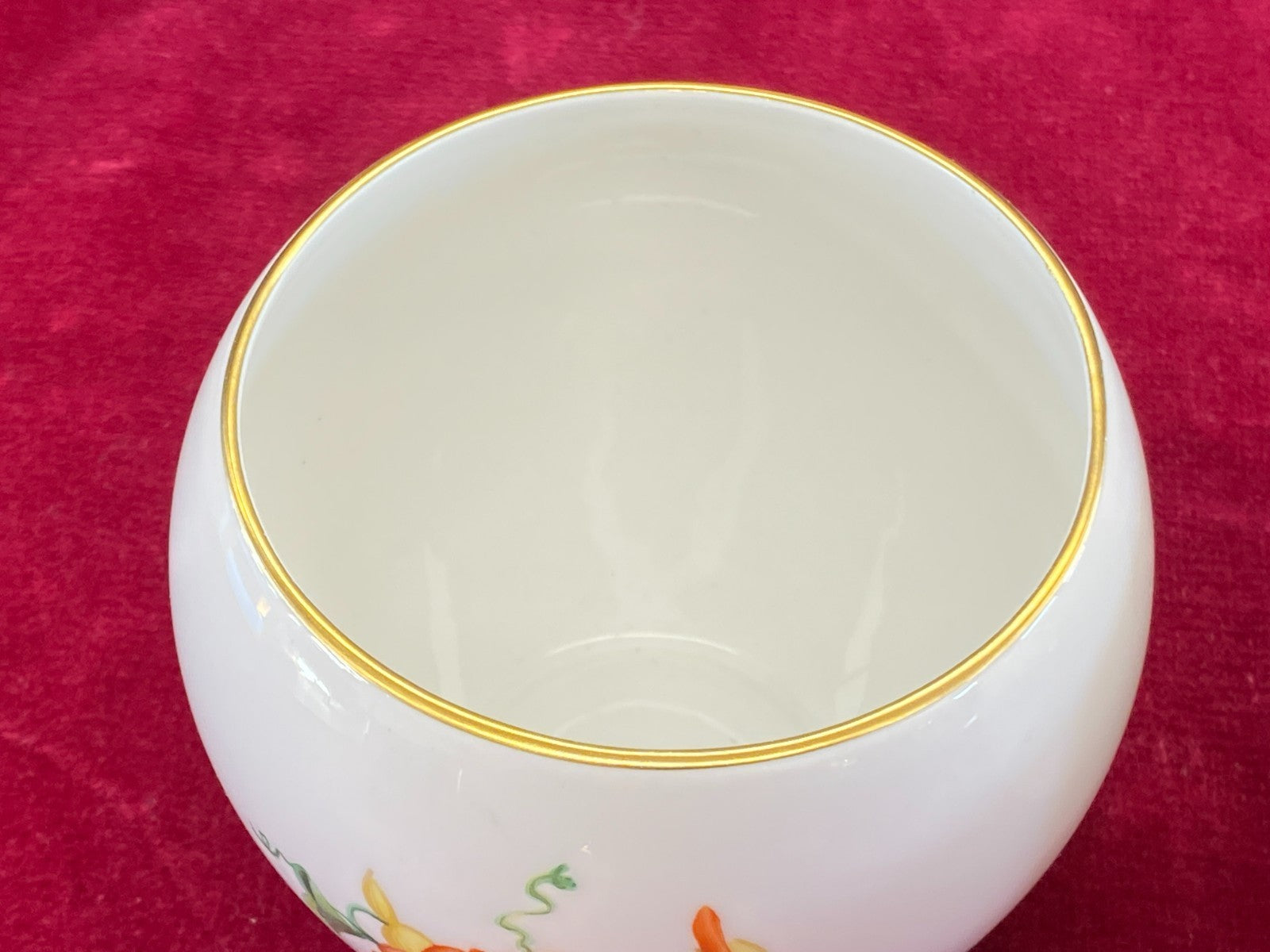 Paar Cachepots Porzellan Kpm Schalen Blumen handbemalt