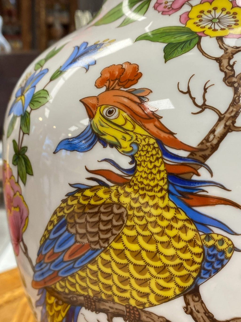 Kaiser Nanking Porzellan Vase mit Vogel Design 56cm