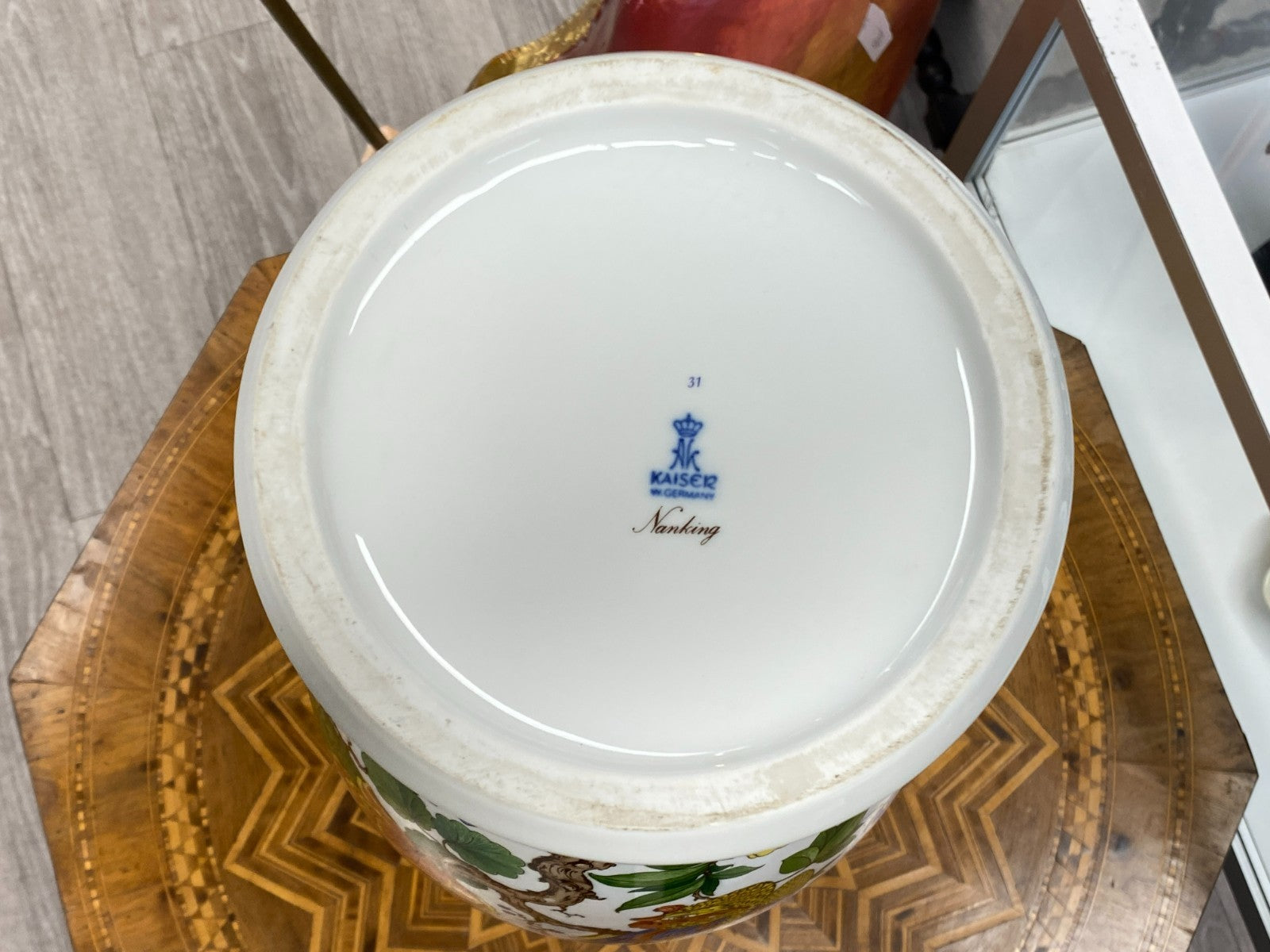 Kaiser Nanking Porzellan Vase mit Vogel Design 56cm