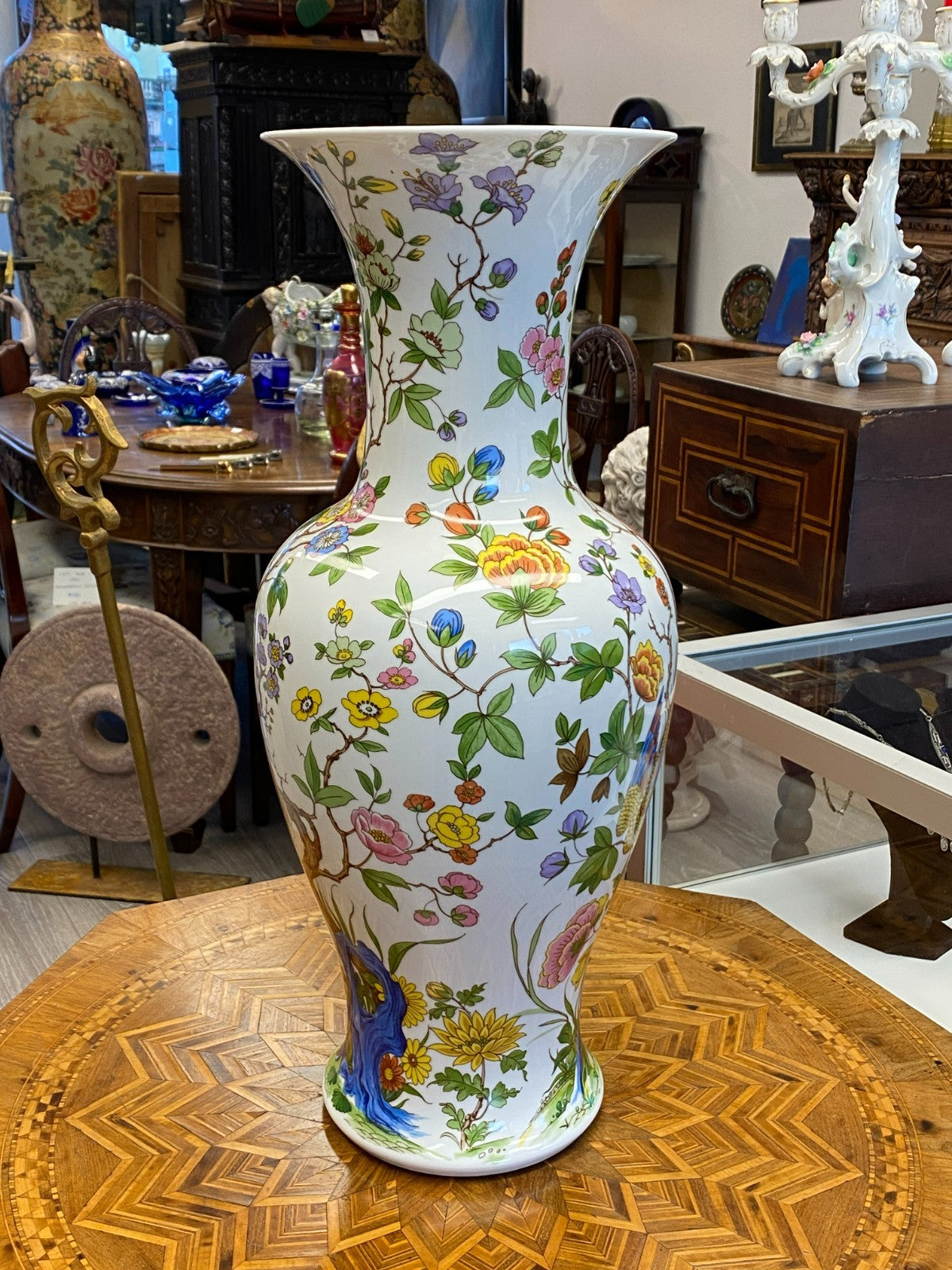 Kaiser Nanking Porzellan Vase mit Vogel Design 56cm