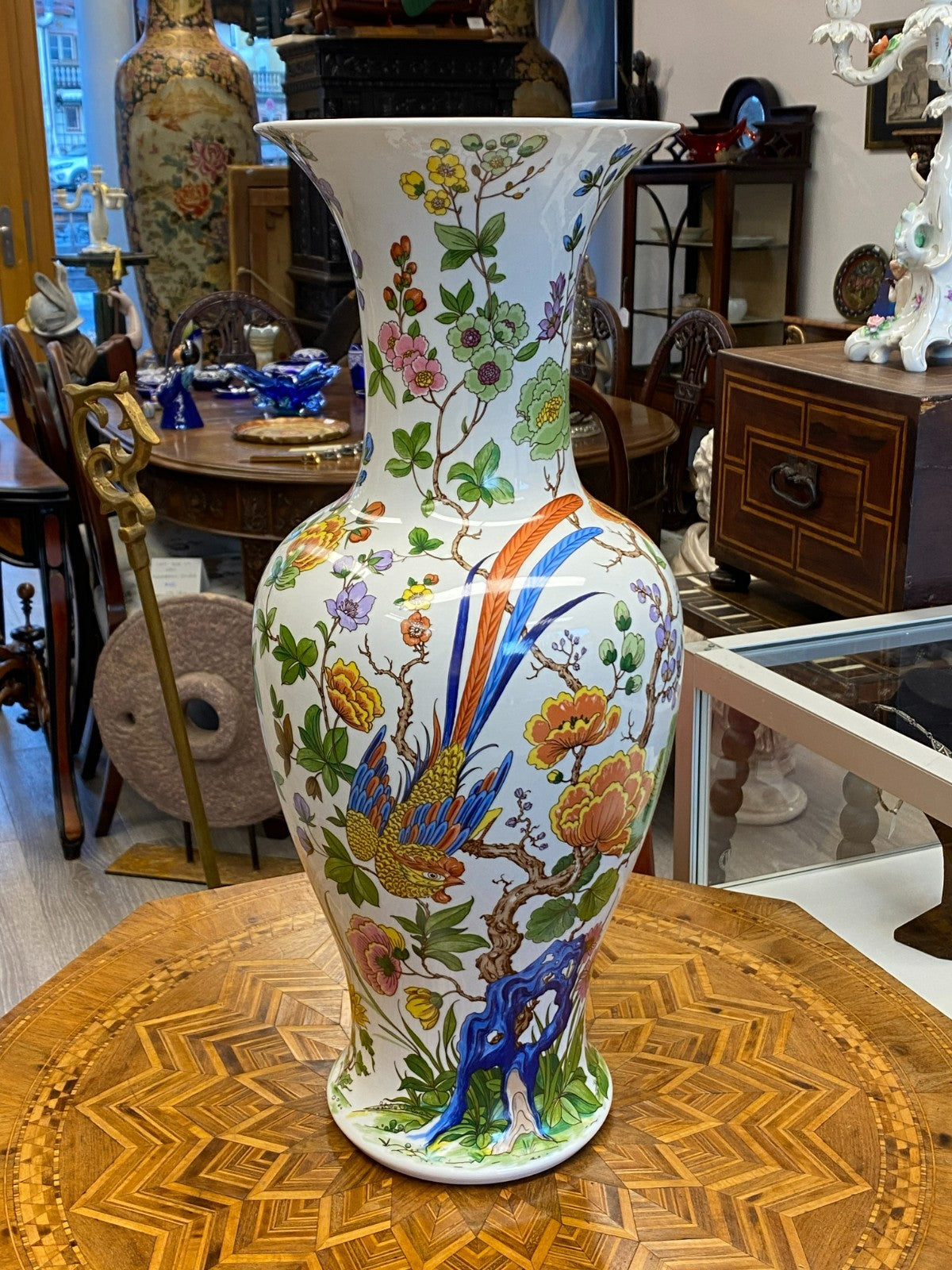 Kaiser Nanking Porzellan Vase mit Vogel Design 56cm