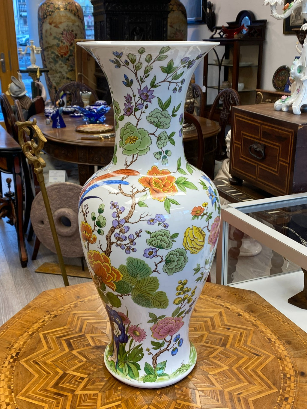 Kaiser Nanking Porzellan Vase mit Vogel Design 56cm