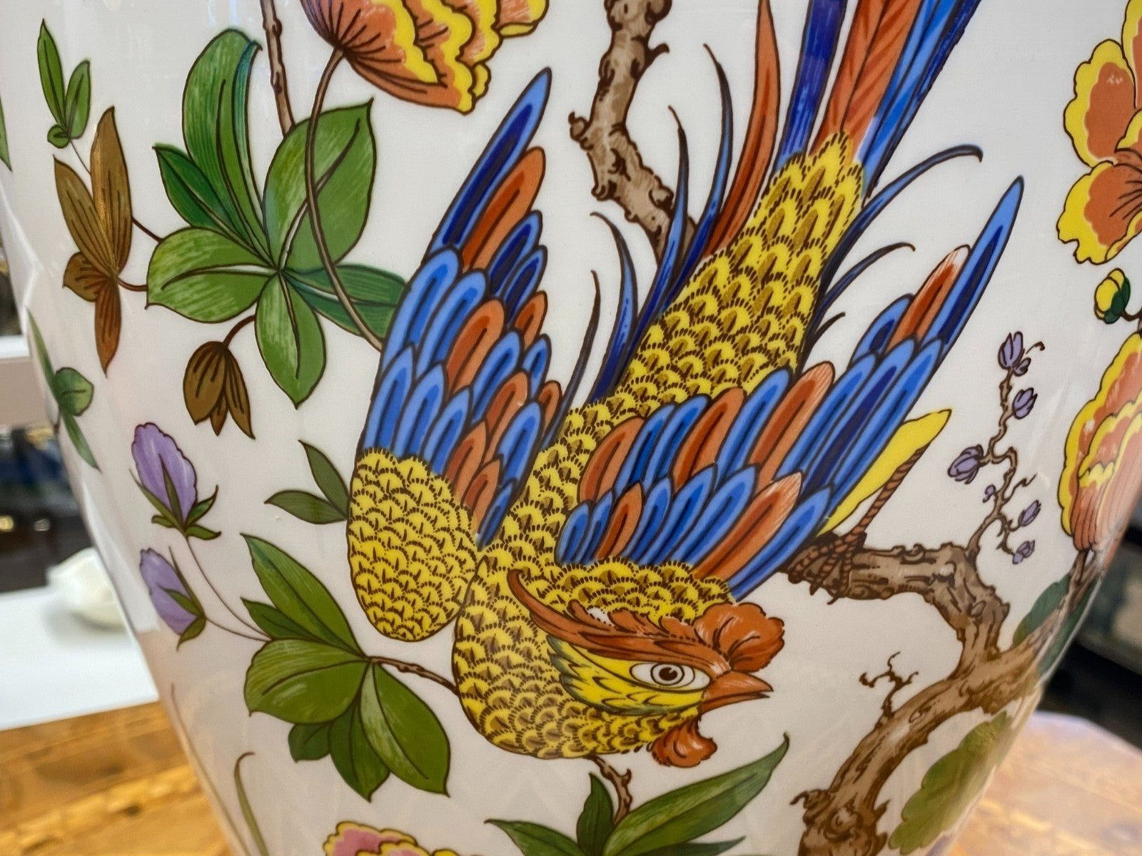 Kaiser Nanking Porzellan Vase mit Vogel Design 56cm