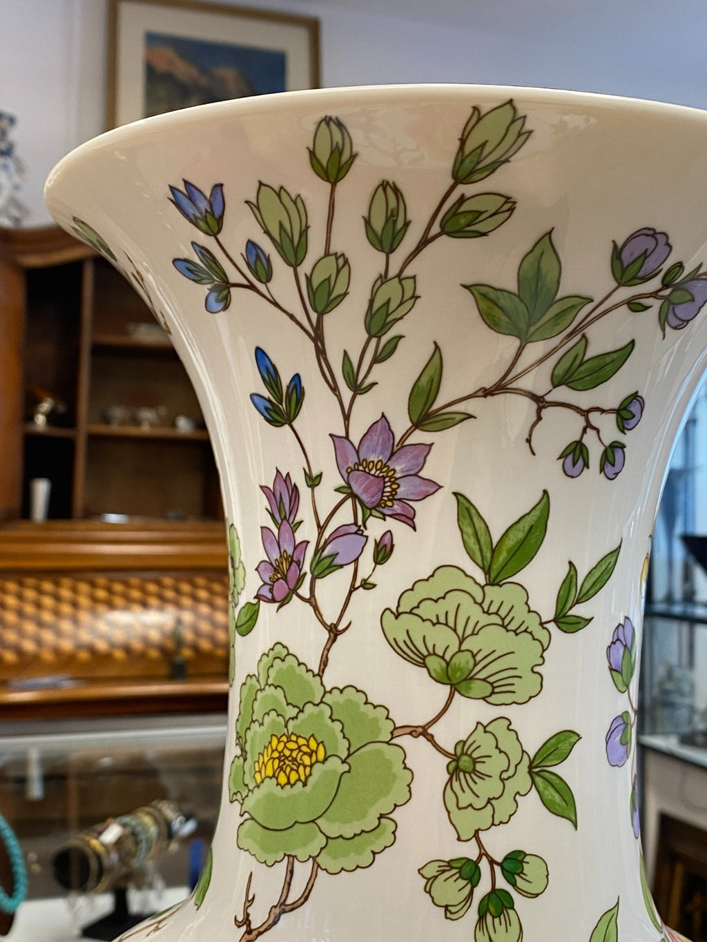 Kaiser Nanking Porzellan Vase mit Vogel Design 56cm