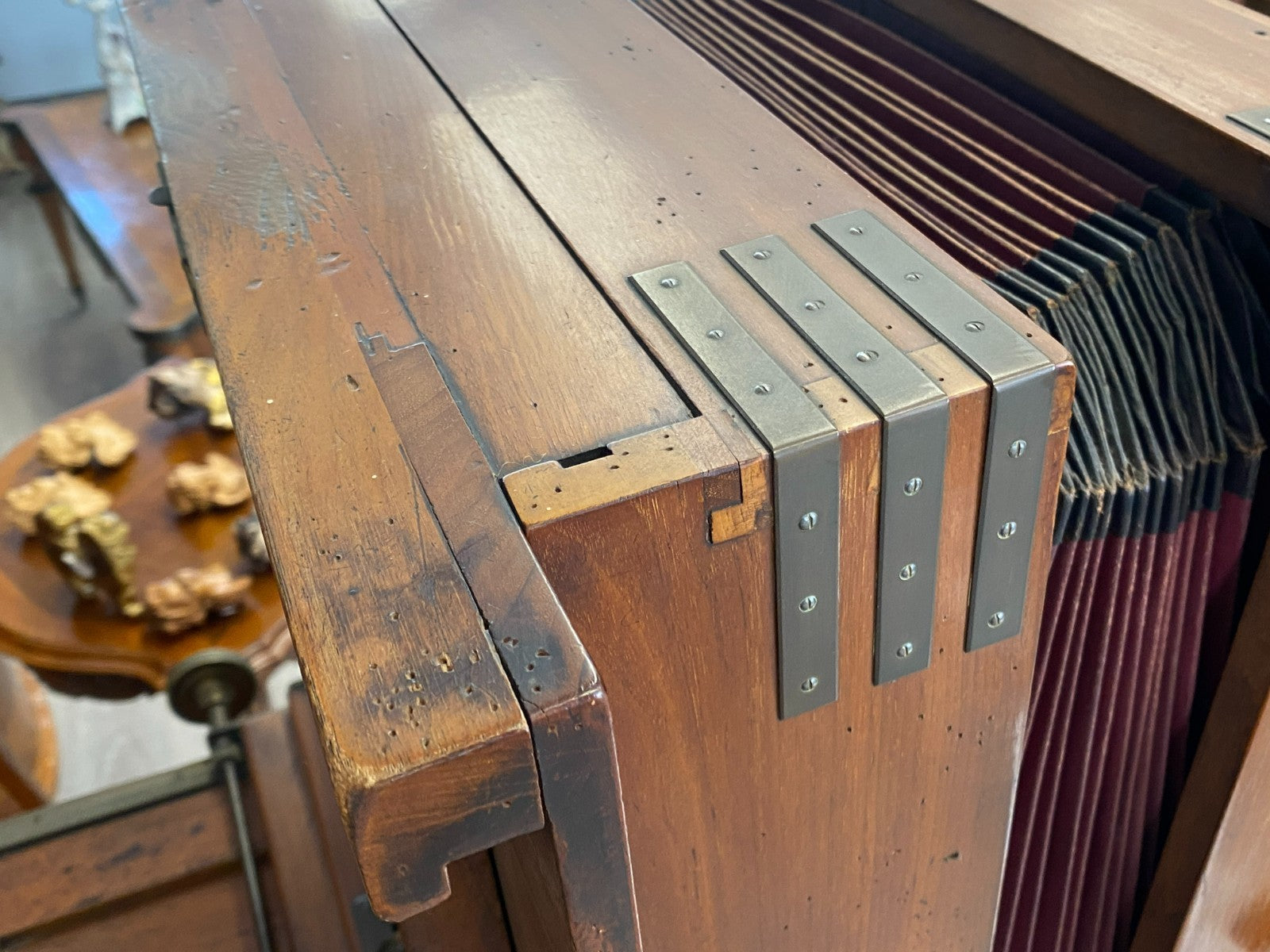 Antike Stand Kamera aus Holz Plattenkamera Standkamera mit Stativ