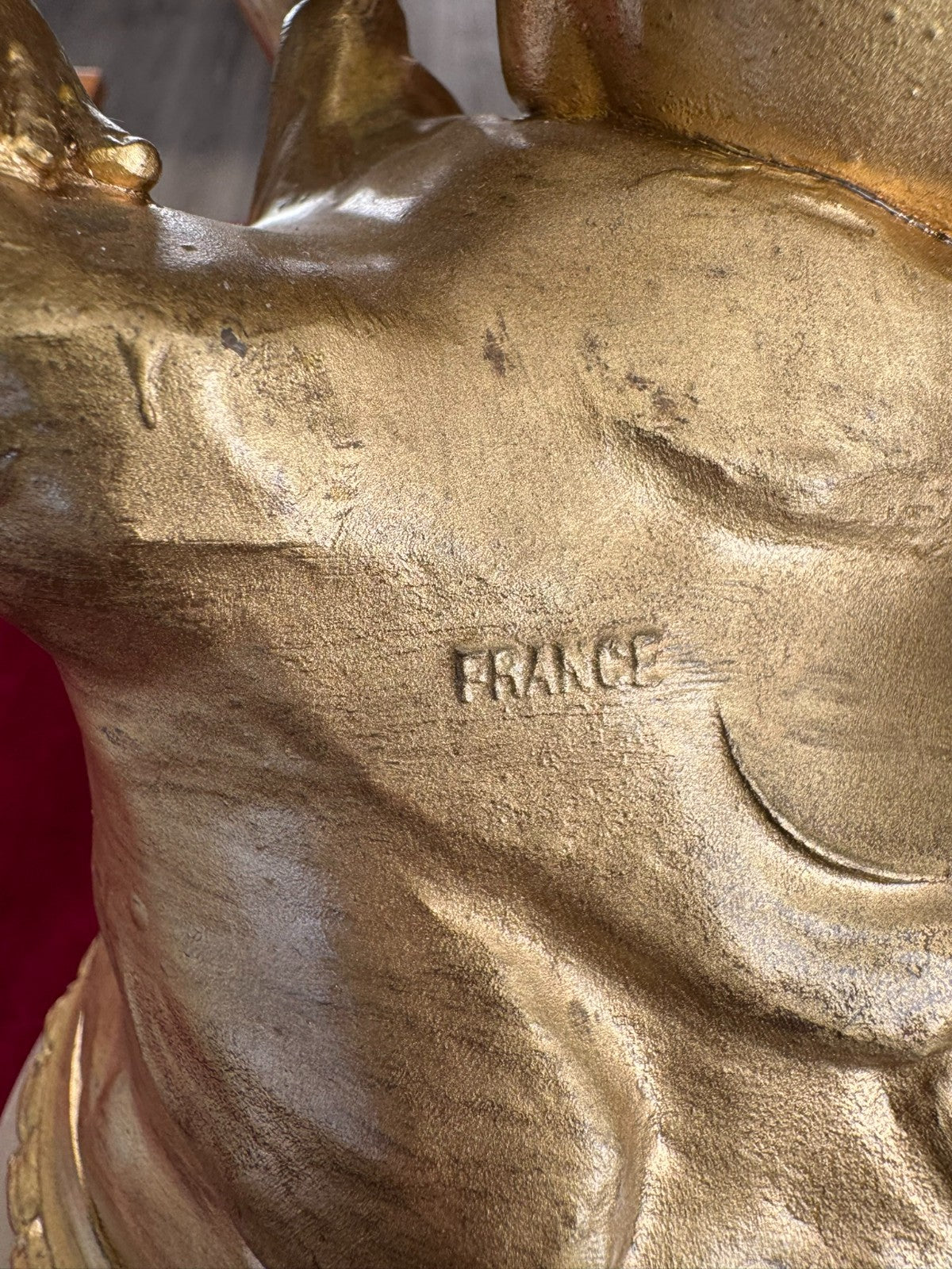 Rousseau Victor (1865-1954) "duo D´amour" Bronze Skulptur Engel Putti 42cm