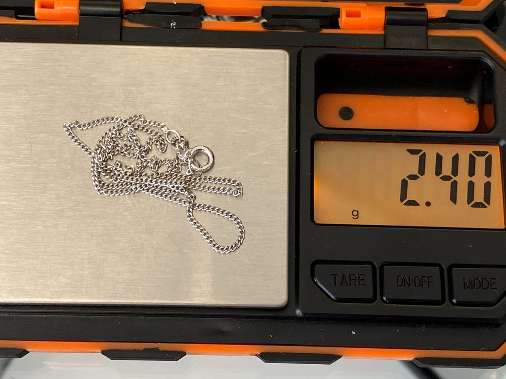 Halskette Kette aus Weissgold 333 Pwg Fbm 38,3cm 2,4g