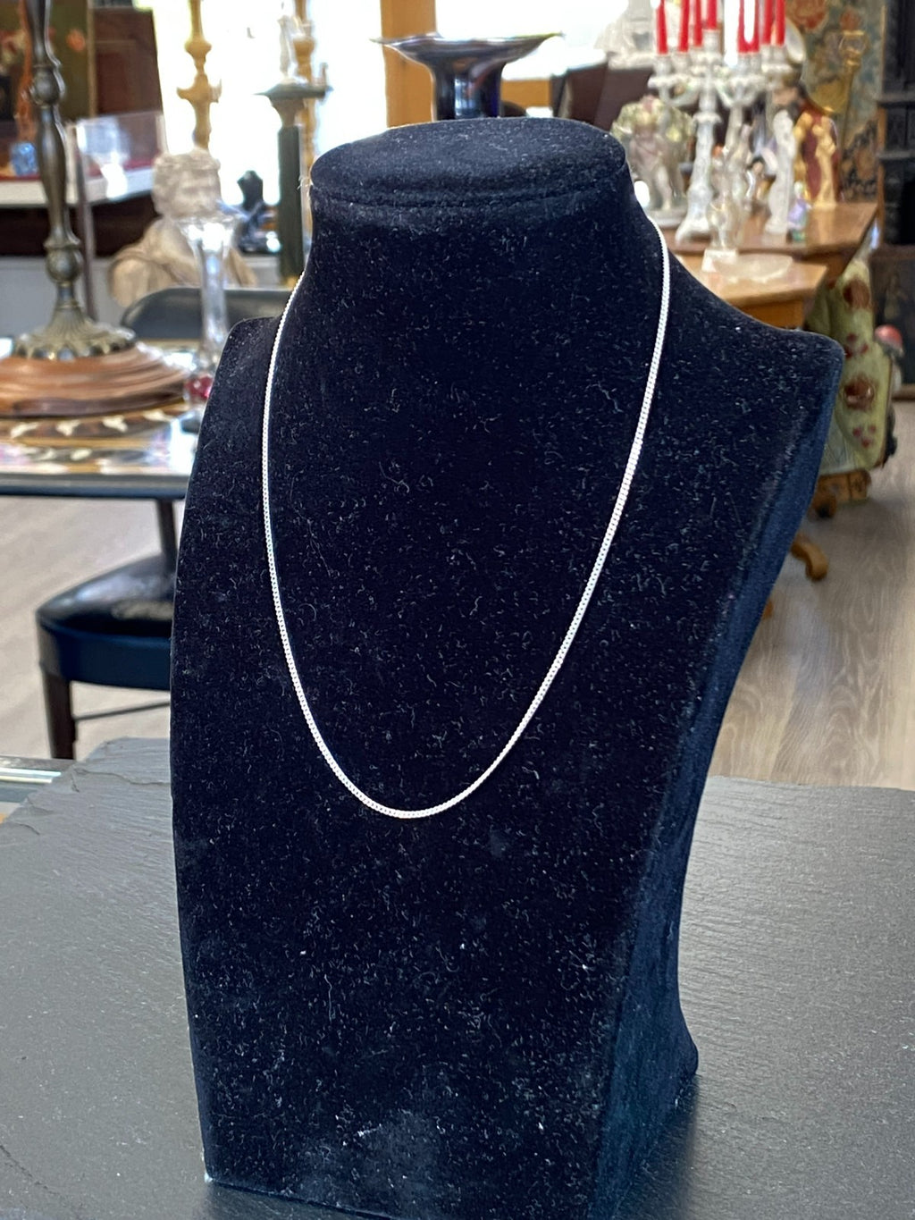 HALSKETTE KETTE AUS WEISSGOLD 333 PWG FBM 38,3cm 2,4g