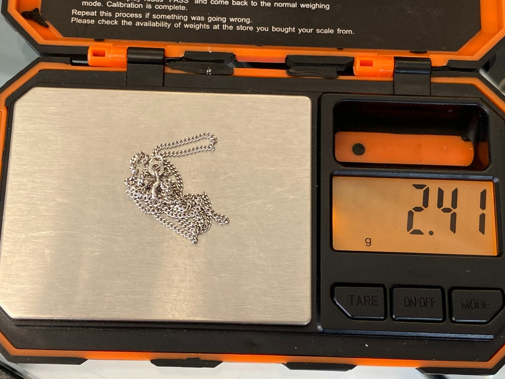 Halskette Kette aus Weissgold 333 Pwg Fbm 38,3cm 2,41g