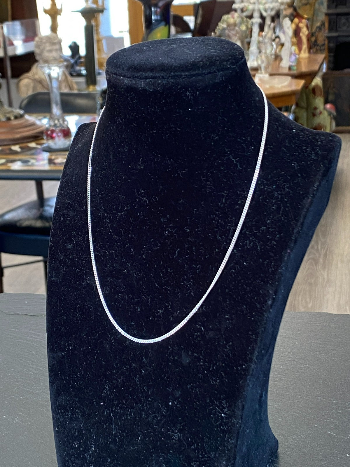 HALSKETTE KETTE AUS WEISSGOLD 333 PWG FBM 38,3cm 2,41g