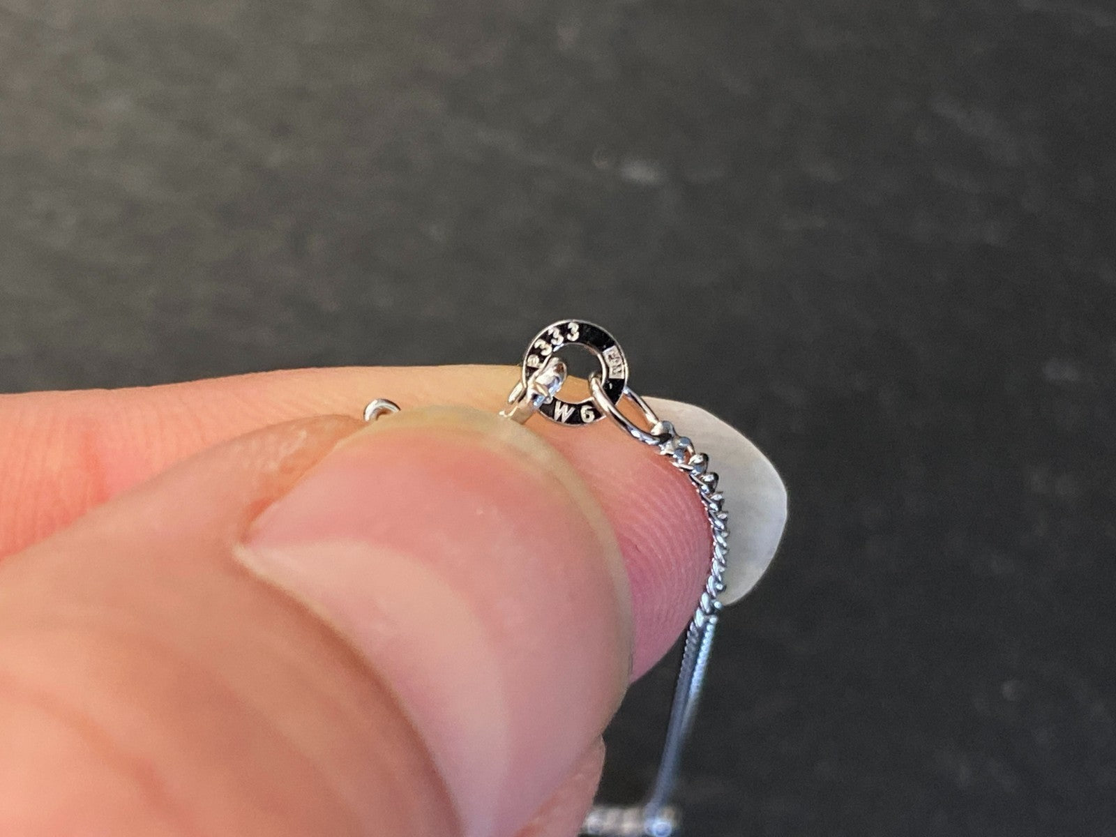 Halskette Kette aus Weissgold 333 Pwg Fbm 38,3cm 2,44g