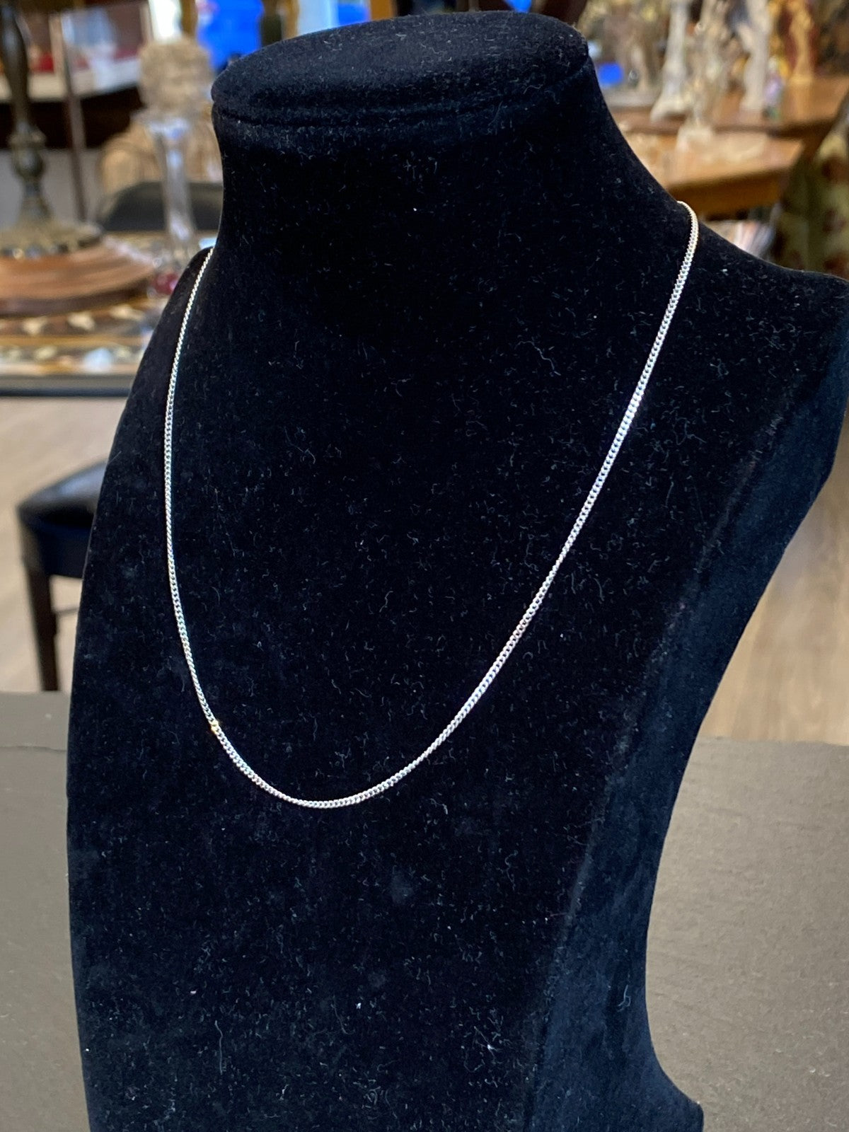 HALSKETTE KETTE AUS WEISSGOLD 333 PWG FBM 38,3cm 2,44g