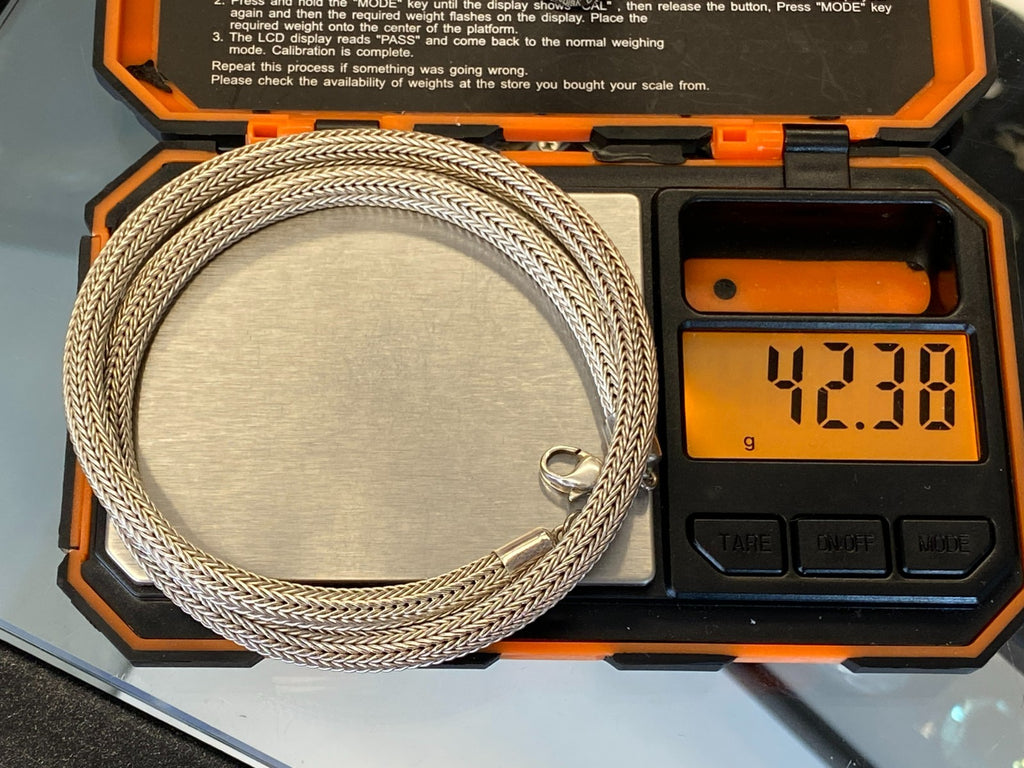 Halskette Kette aus Sterling Silber 925 massive Röhrenkette 47,5cm 42g