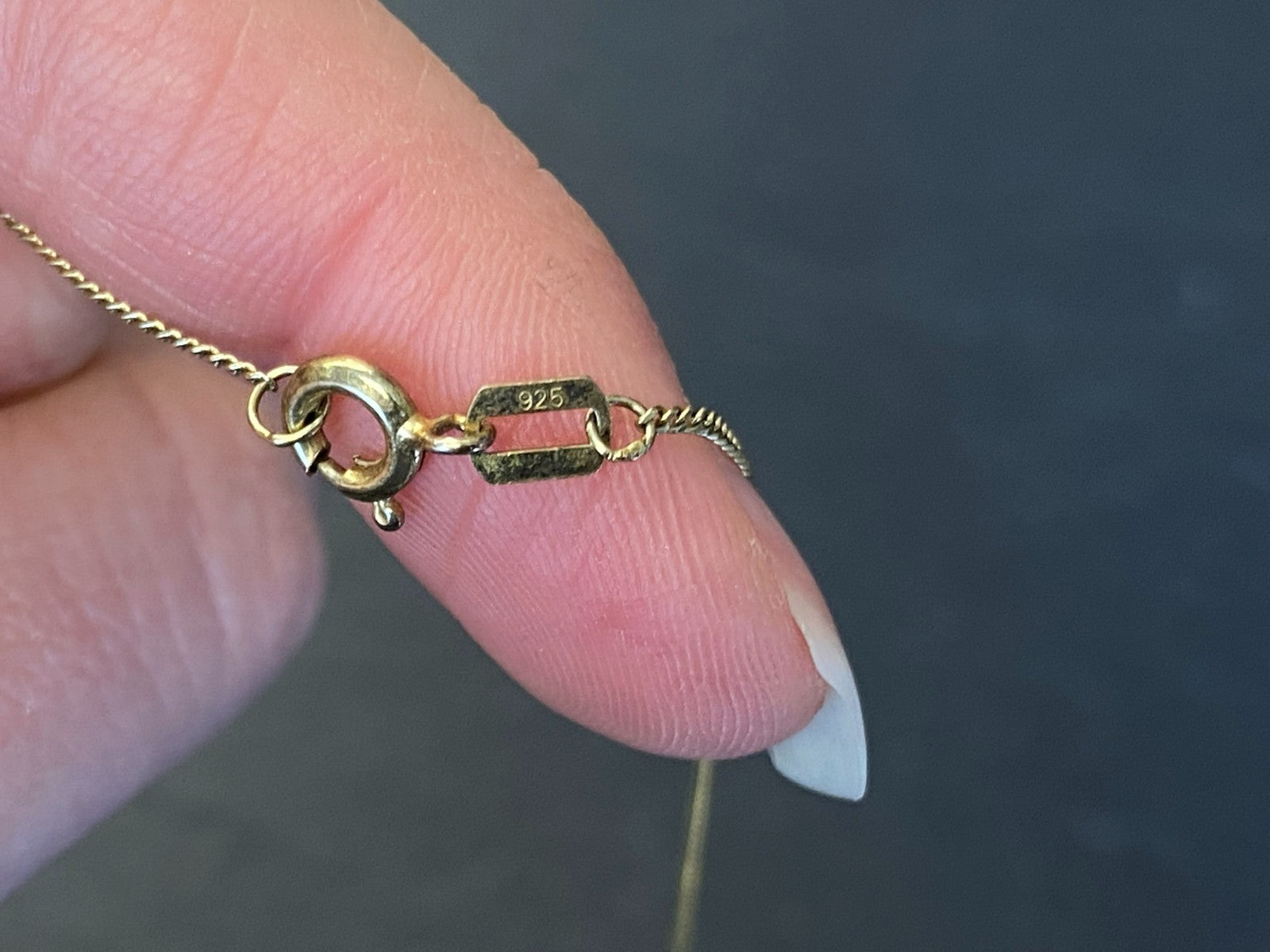 Halskette Kette Sterling Silber 925 vergoldet 44,8cm