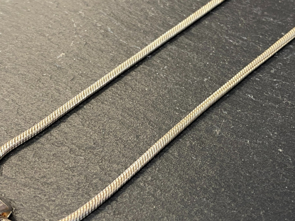 Halskette Kette Schlangenkette Sterling Silber 925 45,1cm mit Kreuz Anhänger