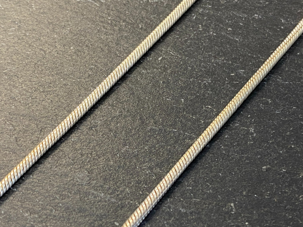 Halskette Kette Schlangenkette Sterling Silber 925 45,1cm mit Kreuz Anhänger