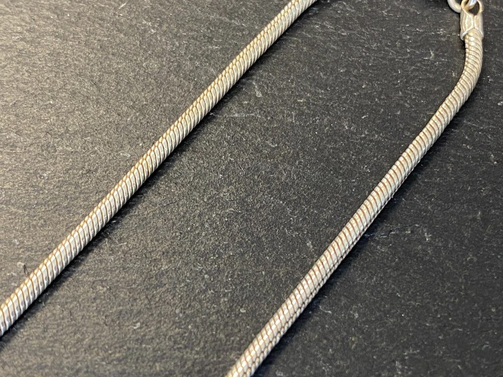 Halskette Kette Schlangenkette Sterling Silber 925 45,1cm mit Kreuz Anhänger
