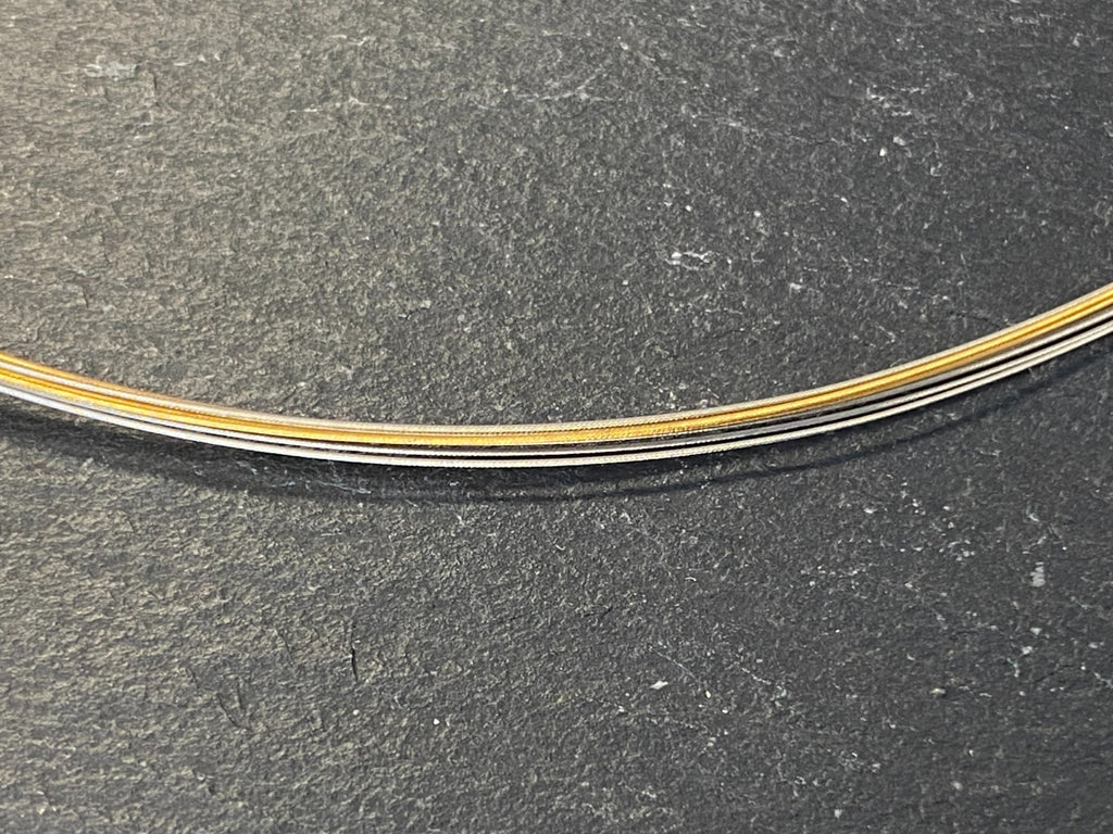 Collier Sonnenschein aus Sterling Silber Bicolor mit Perle